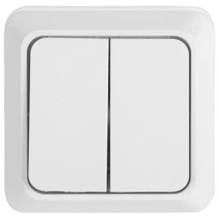 Выключатель 2-клавишный General Альфа 477002