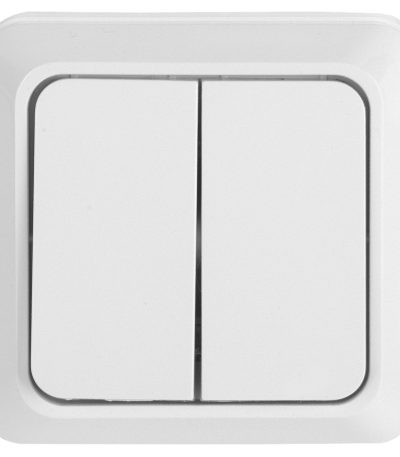 Выключатель 2-клавишный General Альфа 477002