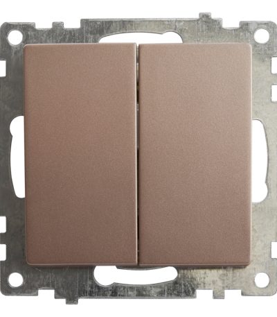 Выключатель 2-клавишный Stekker Катрин 39592