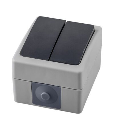 Выключатель 2-клавишный Stekker открытой установки 32753