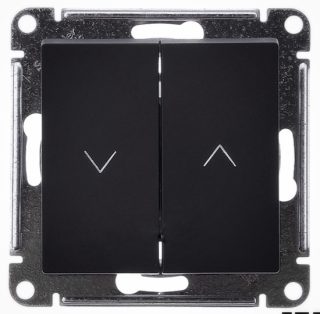 Выключатель 2-клавишный жалюзи, 10А, Systeme Electric AtlasDesign Базальт ATN001419