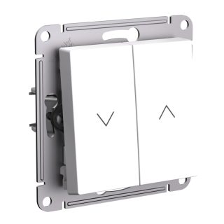 Выключатель 2-клавишный жалюзи, 10А, Systeme Electric AtlasDesign Лотос ATN001319