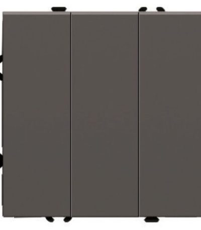 Выключатель 3-клавишный (механизм) Stekker Эмили 250В 10А RSW10-5108-09 антрацит soft touch