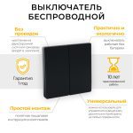Выключатель беспроводной двухклавишный Feron TM82 41723