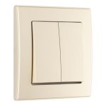 Выключатель двухклавишный Arte Milano SET06-1-30-2 shampan