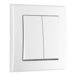 Выключатель двухклавишный Arte Milano SET06-1-30-2 silver