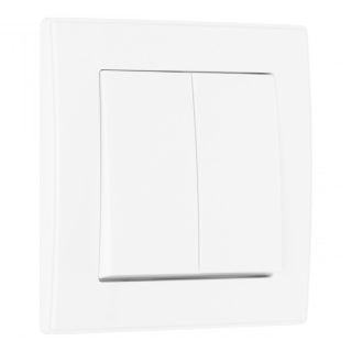 Выключатель двухклавишный Arte Milano SET06-1-30-2 white