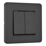 Выключатель двухклавишный Arte Milano SET16-1-30-2 black