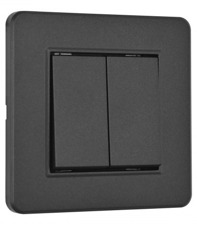 Выключатель двухклавишный Arte Milano SET16-1-30-2 black