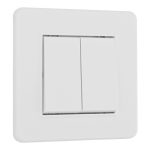 Выключатель двухклавишный Arte Milano SET16-1-30-2 white