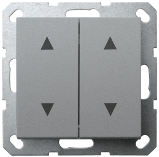 Выключатель двухклавишный Jasmart для жалюзи в комплекте с накладкой 10A 250V G3028S