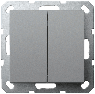 Выключатель двухклавишный Jasmart в комплекте с накладкой 10A 250V G3023S