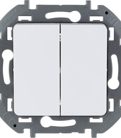 Выключатель двухклавишный Legrand Inspiria 673620