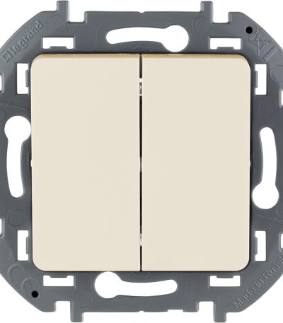 Выключатель двухклавишный Legrand Inspiria 673621