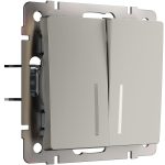 Выключатель двухклавишный проходной с подсветкой Werkel W1222104 4690389211935 a069459