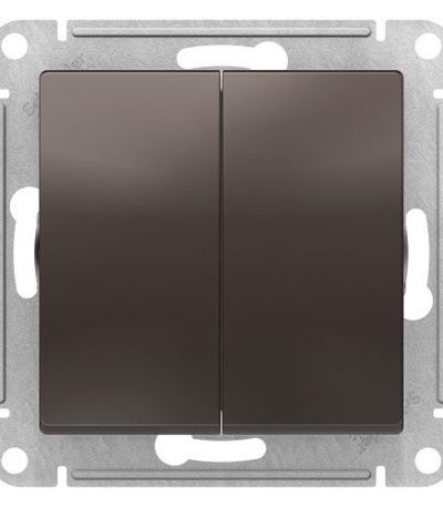 Выключатель двухклавишный проходной Schneider Electric Atlas Design ATN000665