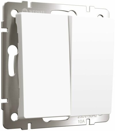 Выключатель двухклавишный проходной Werkel 4690389184635 W1122061