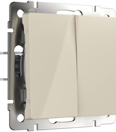 Выключатель двухклавишный проходной Werkel слоновая кость W1122003 4690389155628