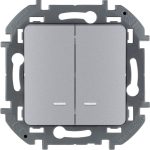 Выключатель двухклавишный с подсветкой/индикацией Legrand Inspiria 673632