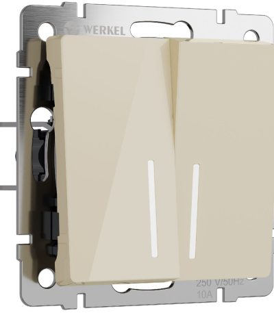 Выключатель двухклавишный с подсветкой Werkel 4690389197031 W1120143 a064057