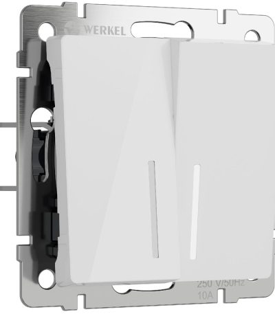 Выключатель двухклавишный с подсветкой Werkel 4690389197284 W1120141 a064003