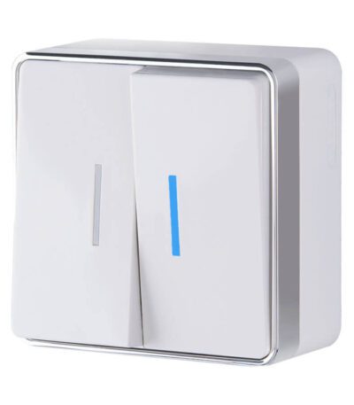 Выключатель двухклавишный с подсветкой Werkel Gallant белый W5020101 4690389164170