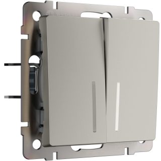 Выключатель двухклавишный с подсветкой Werkel W1220104 4690389211911 a069457