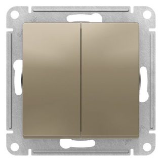 Выключатель двухклавишный Schneider Electric Atlas Design ATN000551