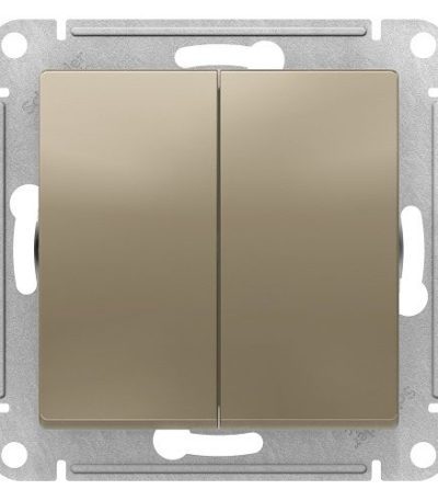 Выключатель двухклавишный Schneider Electric Atlas Design ATN000551