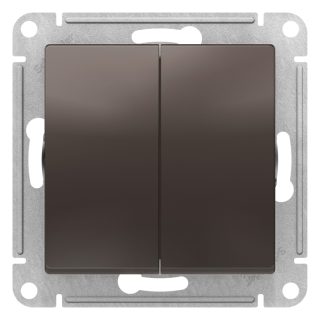 Выключатель двухклавишный Schneider Electric Atlas Design ATN000651