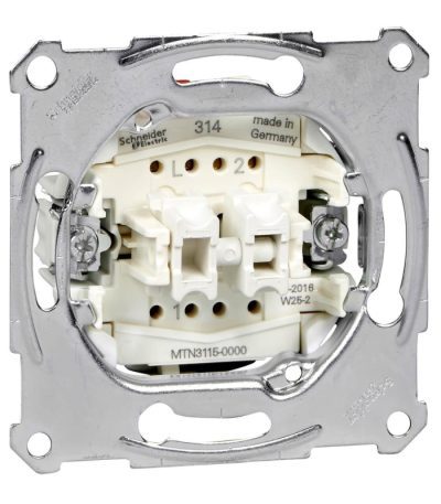 Выключатель двухклавишный Schneider Electric Merten QuickFlex MTN3115-0000
