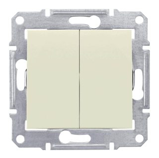 Выключатель двухклавишный Schneider Electric Sedna 10A 250V SDN0300147