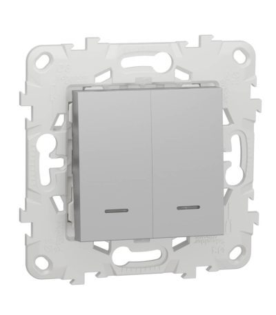 Выключатель двухклавишный Schneider Electric Unica New NU521130N
