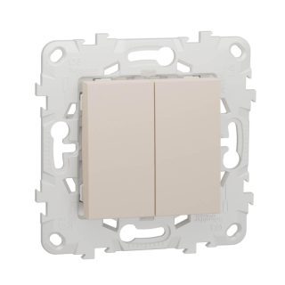 Выключатель двухклавишный Schneider Electric Unica New NU521144