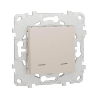 Выключатель двухклавишный Schneider Electric Unica New NU521144N