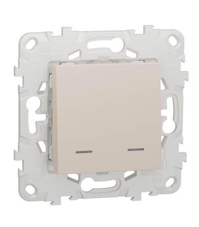 Выключатель двухклавишный Schneider Electric Unica New NU521144N