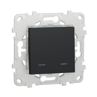 Выключатель двухклавишный Schneider Electric Unica New NU521154N