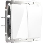 Выключатель двухклавишный Werkel белый W1120001 4690389155192