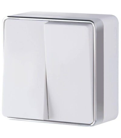 Выключатель двухклавишный Werkel Gallant белый W5020001 4690389164118