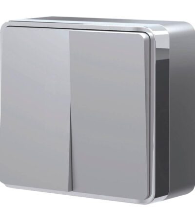 Выключатель двухклавишный Werkel Gallant серебряный W5020006 4690389167102