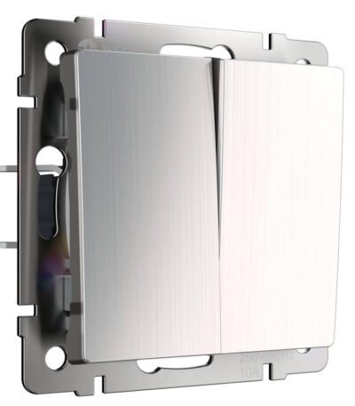 Выключатель двухклавишный Werkel глянцевый никель W1120002 4690389157882