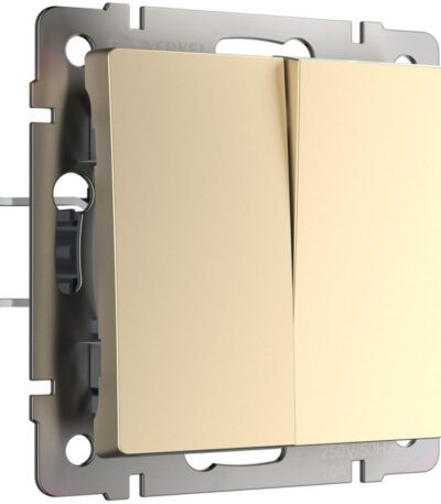 Выключатель двухклавишный Werkel шампань W1120011 4690389157134