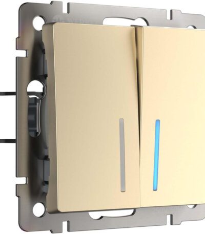Выключатель двухклавишный Werkel шампань W1122111 4690389157165 a050861