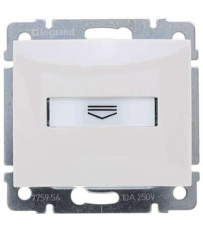 Выключатель карточный Legrand Valena с выдержкой времени и подсветкой белый 774234
