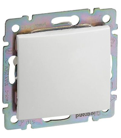 Выключатель кнопочный одноклавишный Legrand Valena белый 774411