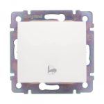 Выключатель кнопочный одноклавишный Legrand Valena Звонок белый 774216