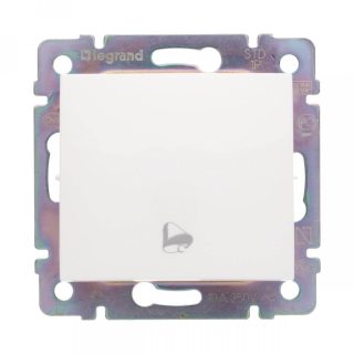 Выключатель кнопочный одноклавишный Legrand Valena Звонок белый 774216