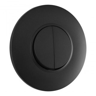 Выключатель круглый двухклавишный с рамкой Arte Milano SET08-1-30-2 black