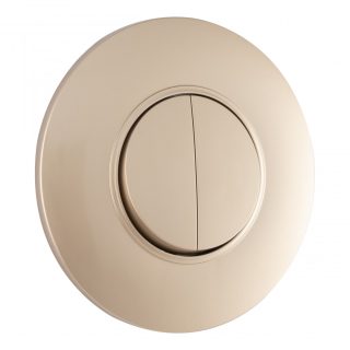 Выключатель круглый двухклавишный с рамкой Arte Milano SET08-1-30-2 shampan
