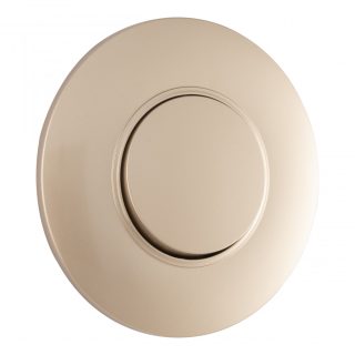 Выключатель круглый одноклавишный с рамкой Arte Milano SET08-1-30-1 shampan